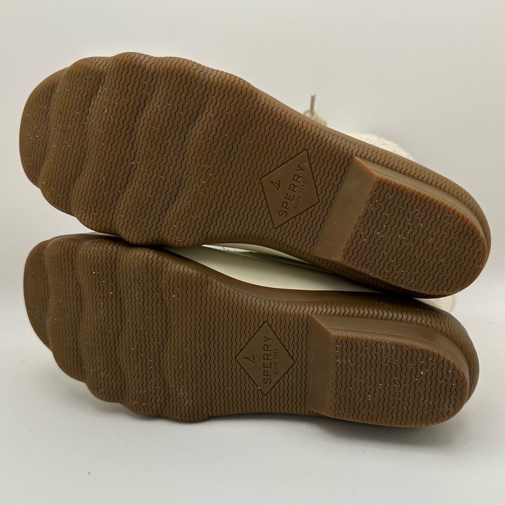 Sperry Syren Gulf Wool Quilt Side Zip Duck Boots Ivory STS85647 - Picture 7 of 10